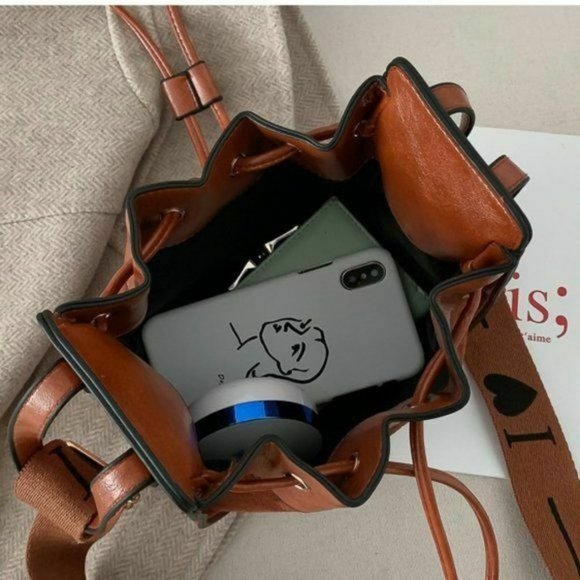 The Love Brown Leather Women's Bag - Picture 3 of 6